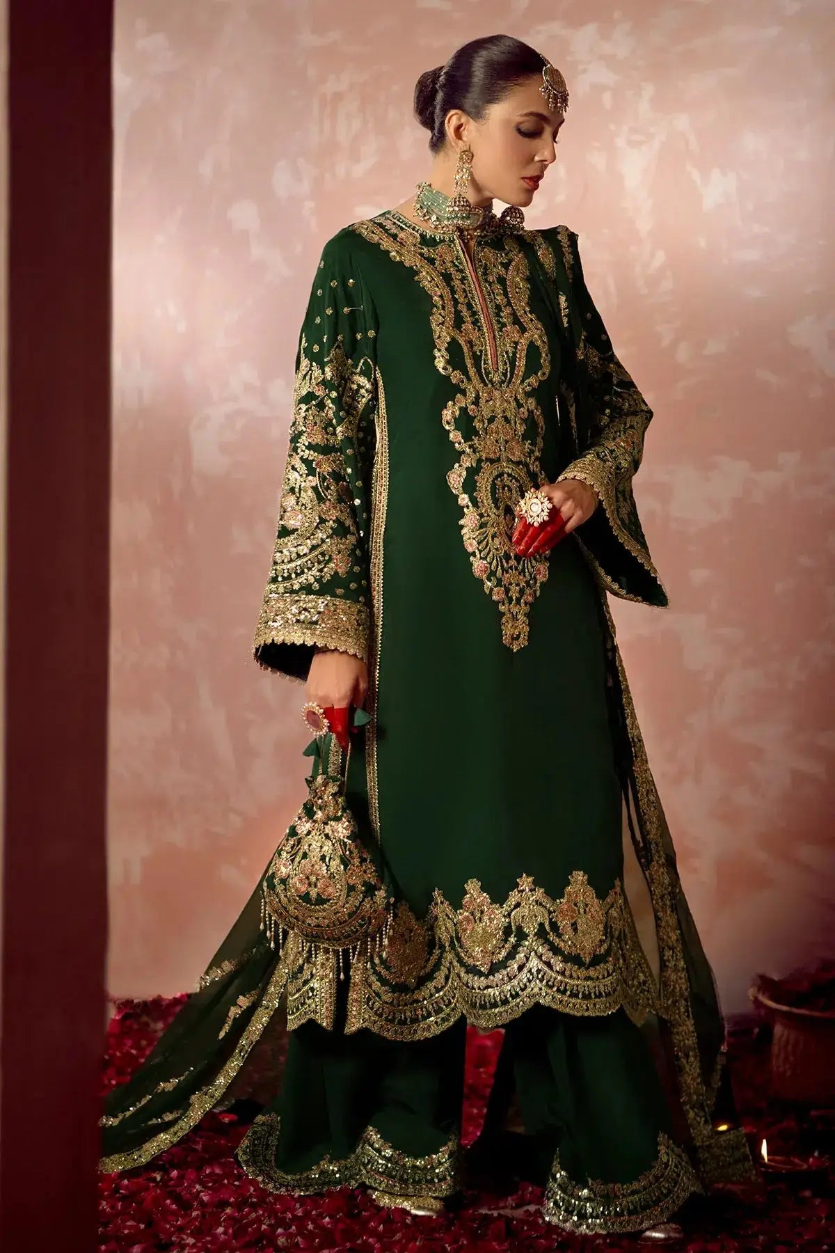 AJR Couture | Mushk The Silk Edit | Aangan - Pakistani Designer Dress - by AJR Couture | Type: Bridal - 100% Original at Saira Sultan