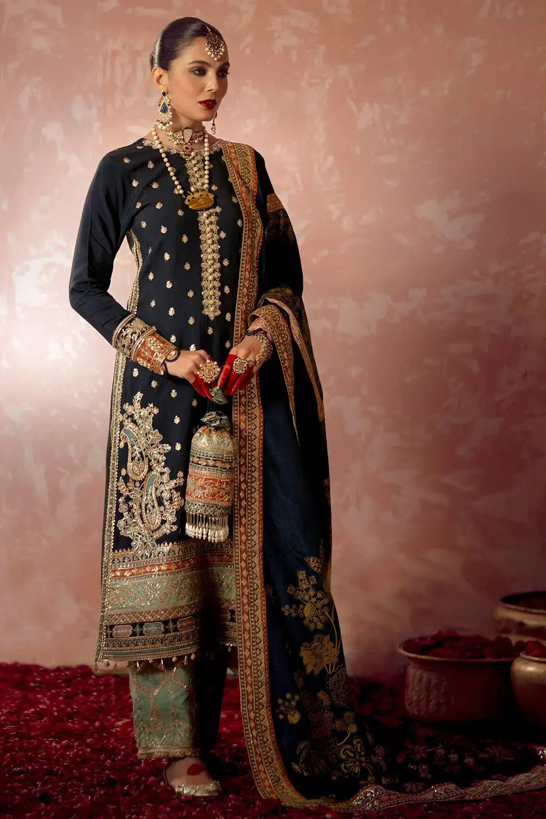 AJR Couture | Mushk The Silk Edit | Khushboo - Pakistani Designer Dress - by AJR Couture | Type: Bridal - 100% Original at Saira Sultan