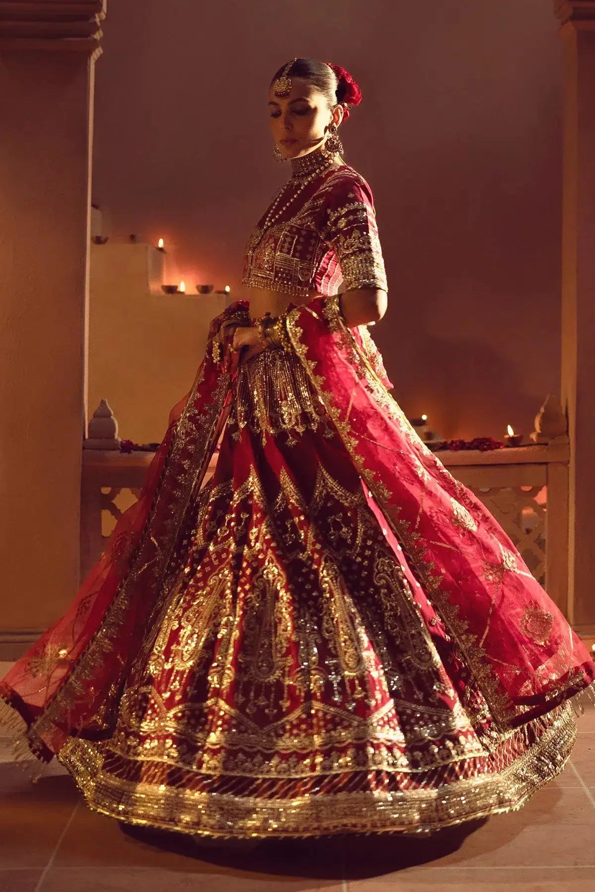 AJR Couture | Mushk The Silk Edit | Devdas - Pakistani Designer Dress - by AJR Couture | Type: Bridal - 100% Original at Saira Sultan