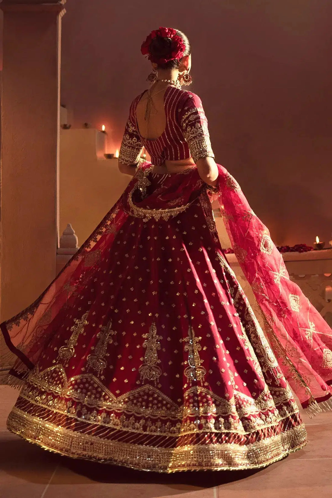 AJR Couture | Mushk The Silk Edit | Devdas - Pakistani Designer Dress - by AJR Couture | Type: Bridal - 100% Original at Saira Sultan