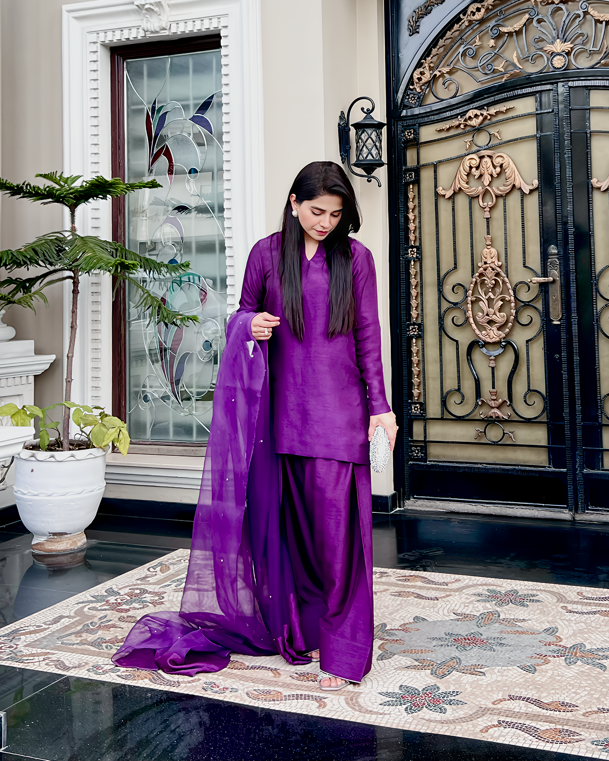 Hana | Signature Series | Zyana - B M Dark Purple Raw Silk