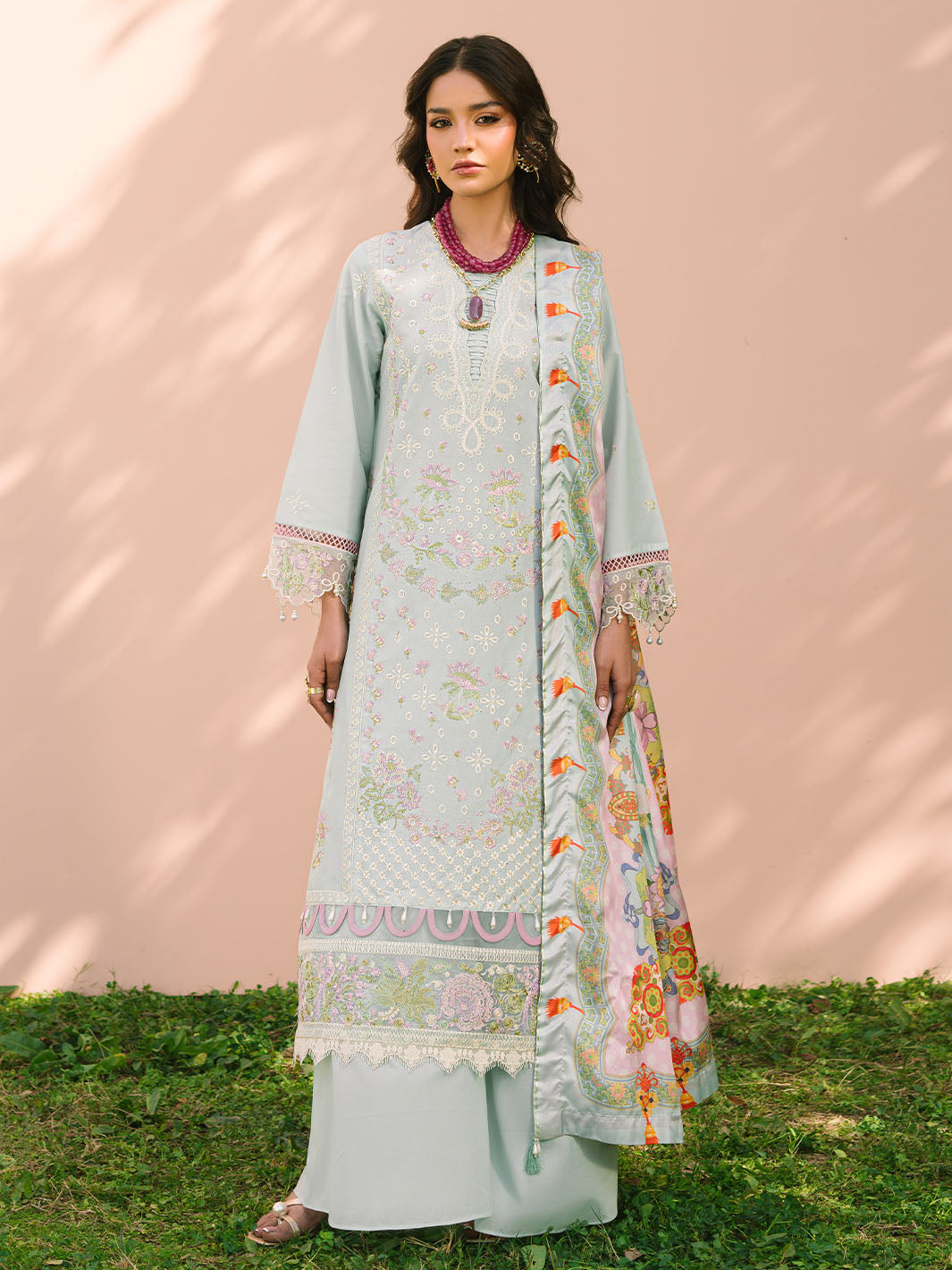Mahnur | Dahlia Luxury Lawn 25 | Advina XS Ice Blue Lawn