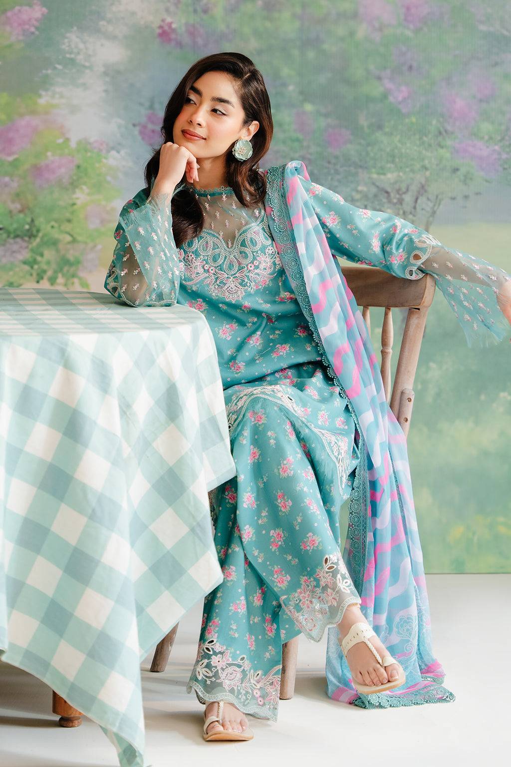 Afrozeh | The Floral Charm | Erasmus - Pakistani Designer Dress - by Afrozeh | Type: Luxury - 100% Original at Saira Sultan