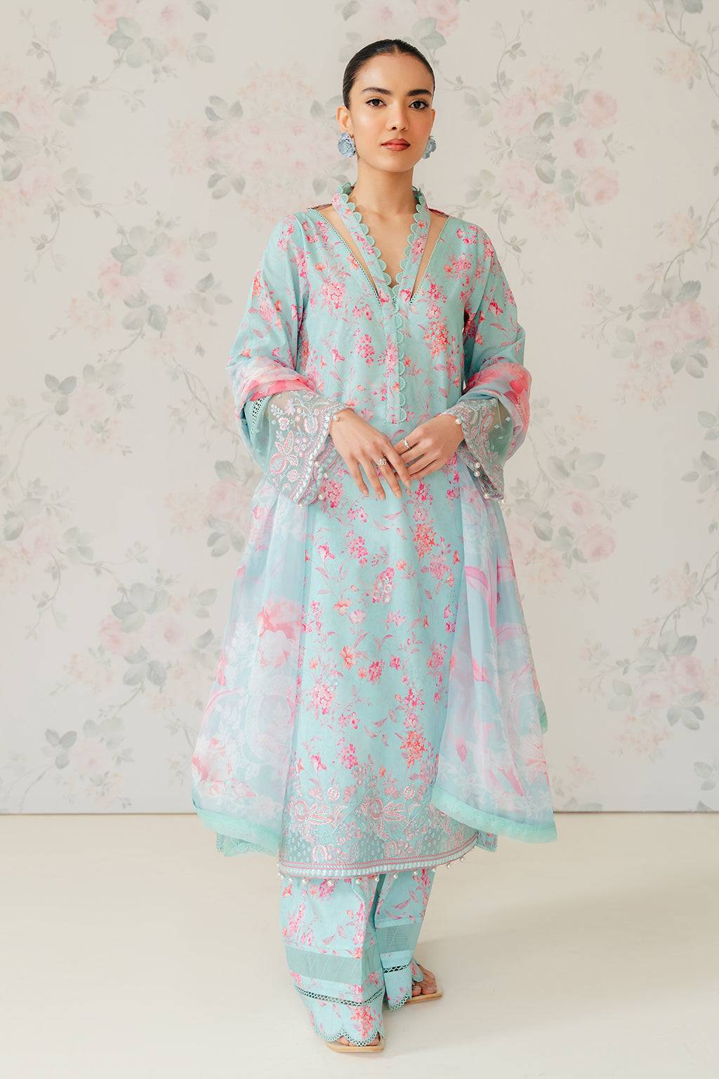Afrozeh | The Floral Charm | Bali - Pakistani Designer Dress - by Afrozeh | Type: Luxury - 100% Original at Saira Sultan