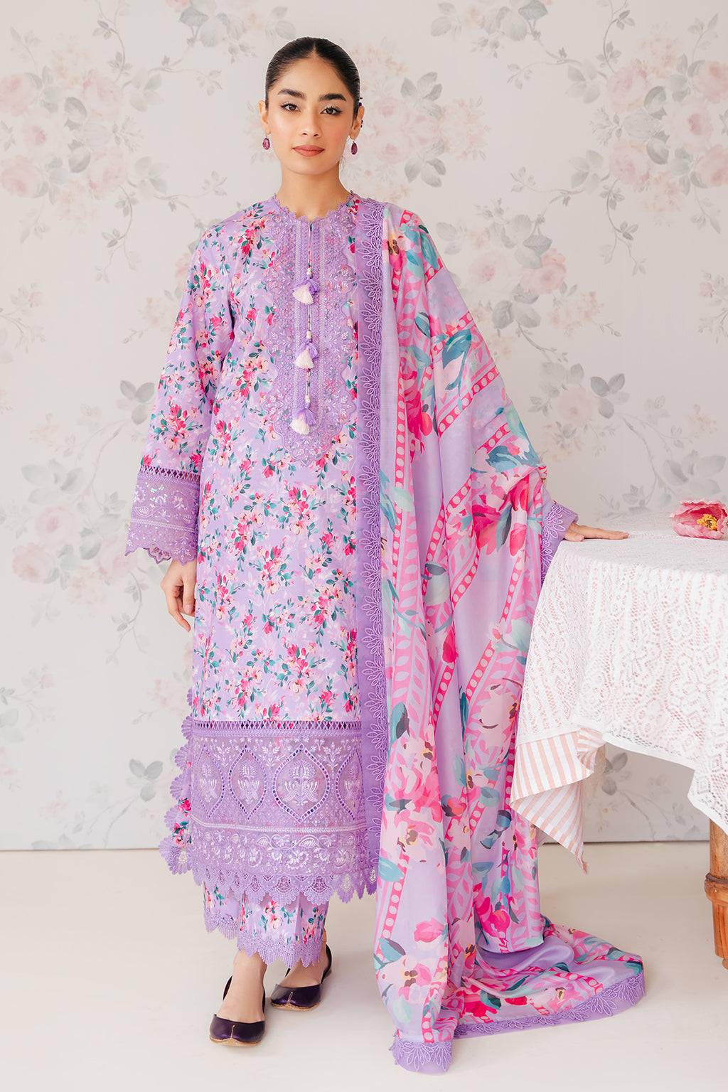 Afrozeh | The Floral Charm | Orchid - Pakistani Designer Dress - by Afrozeh | Type: Luxury - 100% Original at Saira Sultan