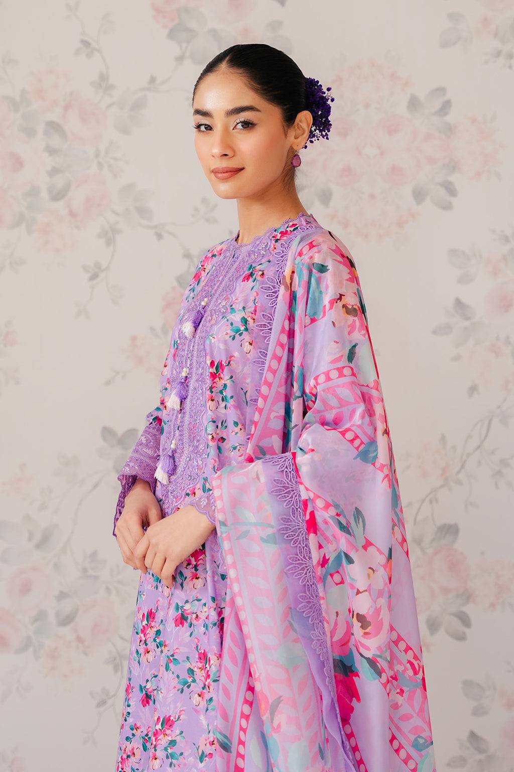 Afrozeh | The Floral Charm | Orchid - Pakistani Designer Dress - by Afrozeh | Type: Luxury - 100% Original at Saira Sultan