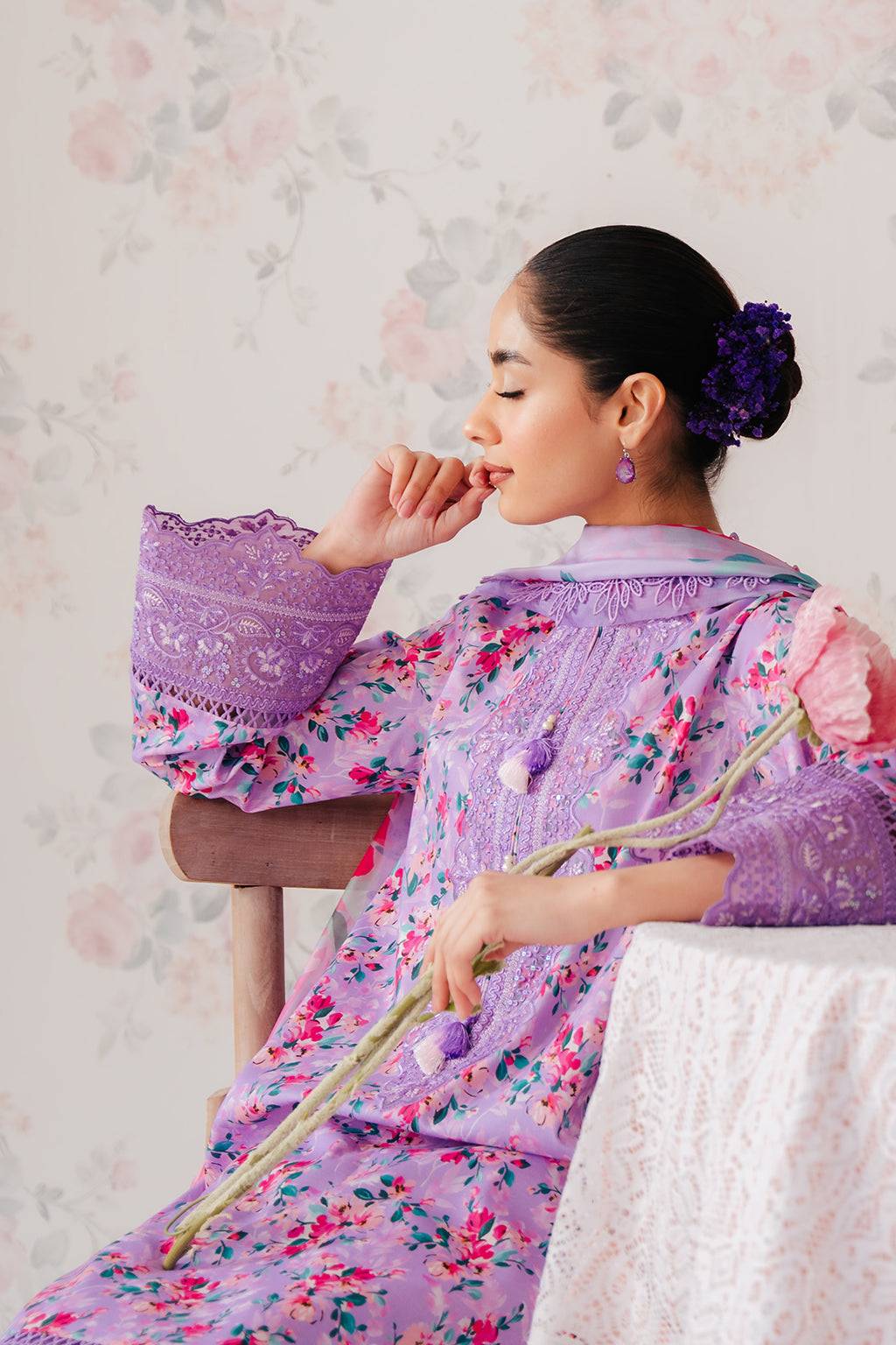 Afrozeh | The Floral Charm | Orchid - Pakistani Designer Dress - by Afrozeh | Type: Luxury - 100% Original at Saira Sultan