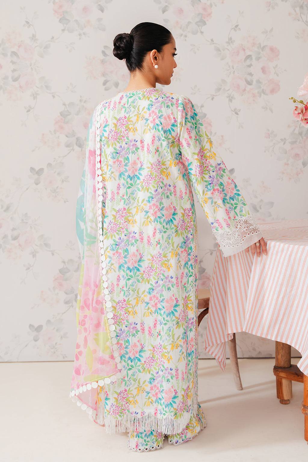 Afrozeh | The Floral Charm | Vanilla - Pakistani Designer Dress - by Afrozeh | Type: Luxury - 100% Original at Saira Sultan