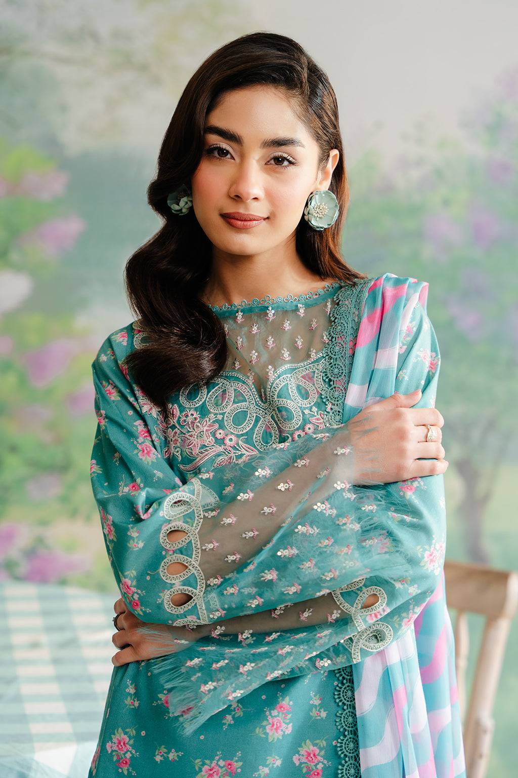 Afrozeh | The Floral Charm | Erasmus - Pakistani Designer Dress - by Afrozeh | Type: Luxury - 100% Original at Saira Sultan