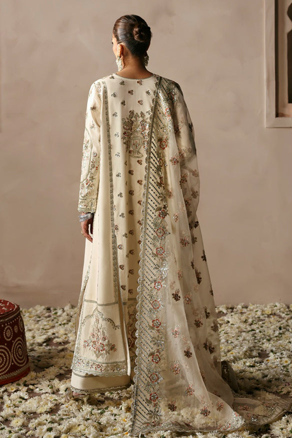 Afrozeh | Divani Silk Edit 25 | Arjumand XS Ivory Raw Silk