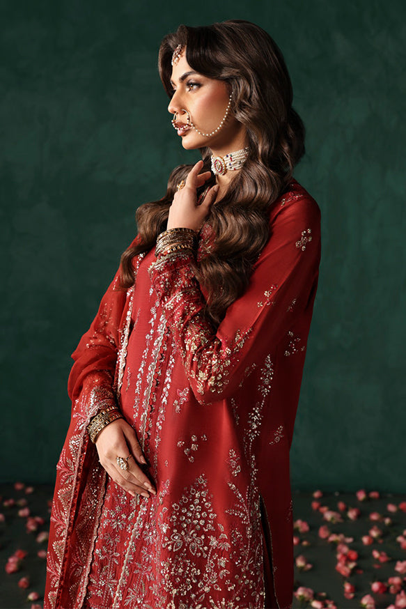 Afrozeh | Divani Silk Edit 25 | Tajdaar M Haute Red Raw Silk