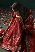 Afrozeh | Divani Silk Edit 25 | Tajdaar XL Haute Red Raw Silk