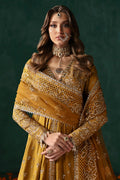 Afrozeh | Divani Silk Edit 25 | Jahanbano L Mustard Raw Silk