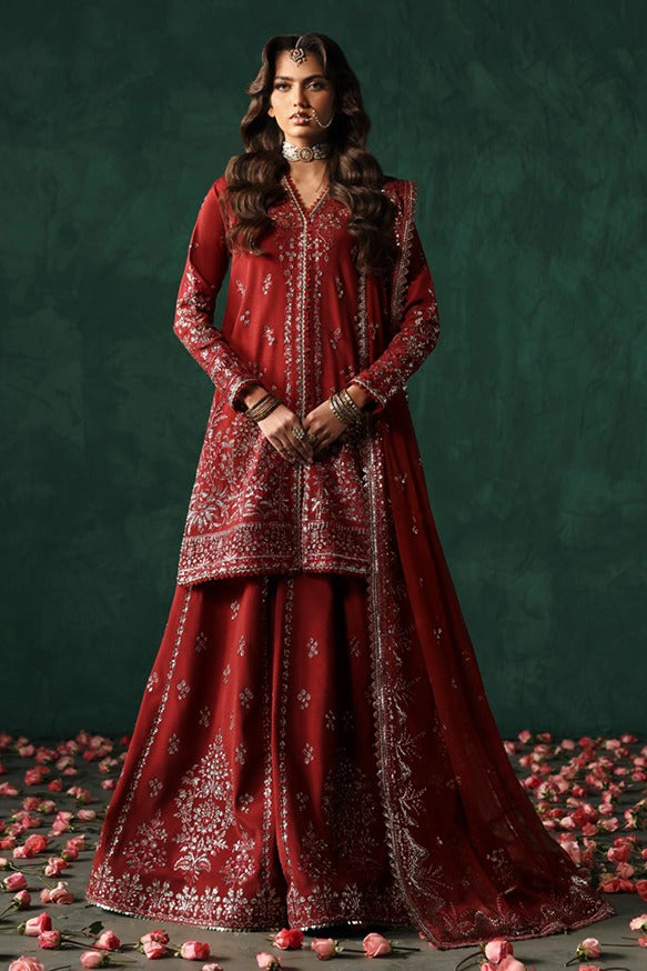 Afrozeh | Divani Silk Edit 25 | Tajdaar XS Haute Red Raw Silk