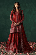 Afrozeh | Divani Silk Edit 25 | Tajdaar S Haute Red Raw Silk