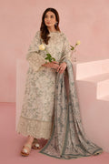 Afrozeh | Floral Charm 25 | Kylon M Beige Lawn