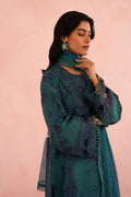 Afrozeh | Floral Charm 25 | Acacia M Teal Green Lawn
