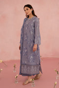 Afrozeh | Floral Charm 25 | Columbine L Steel Gray Hue Lawn