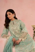 Afrozeh | Floral Charm 25 | Leonora M Apple Green Lawn