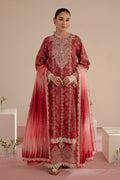 Afrozeh | Floral Charm 25 | Daina XS Dust Red Lawn