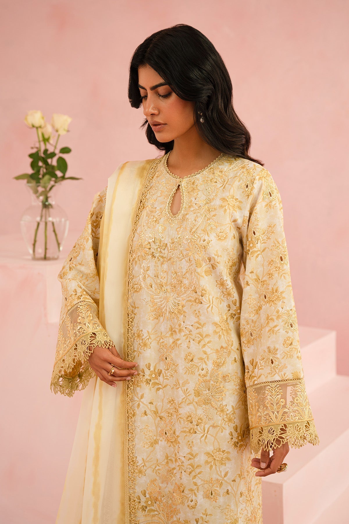 Afrozeh | Floral Charm 25 | Arbor M Skin Lawn