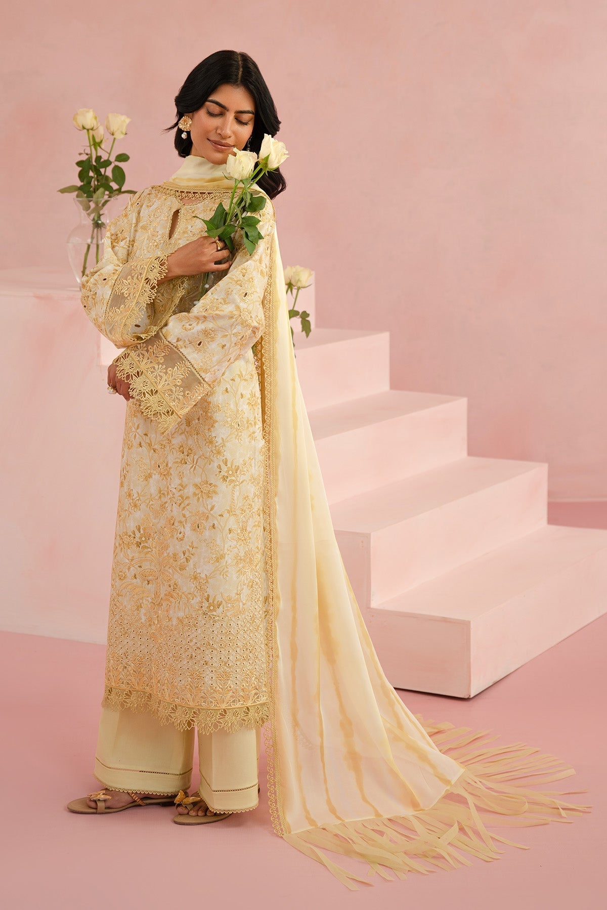 Afrozeh | Floral Charm 25 | Arbor L Skin Lawn