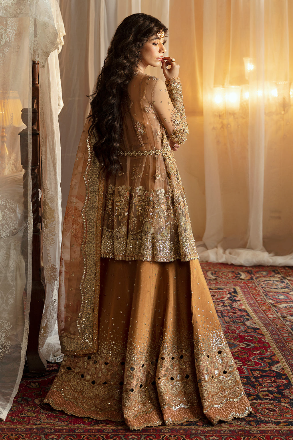 Afrozeh | Hayat Wedding Formals 24 | Nooray XS Golden Organza