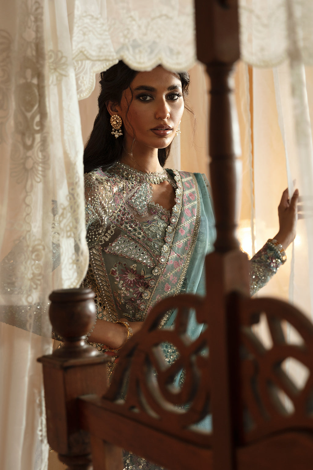 Afrozeh | Hayat Wedding Formals 24 | Tara XL Crystal Grey Organza