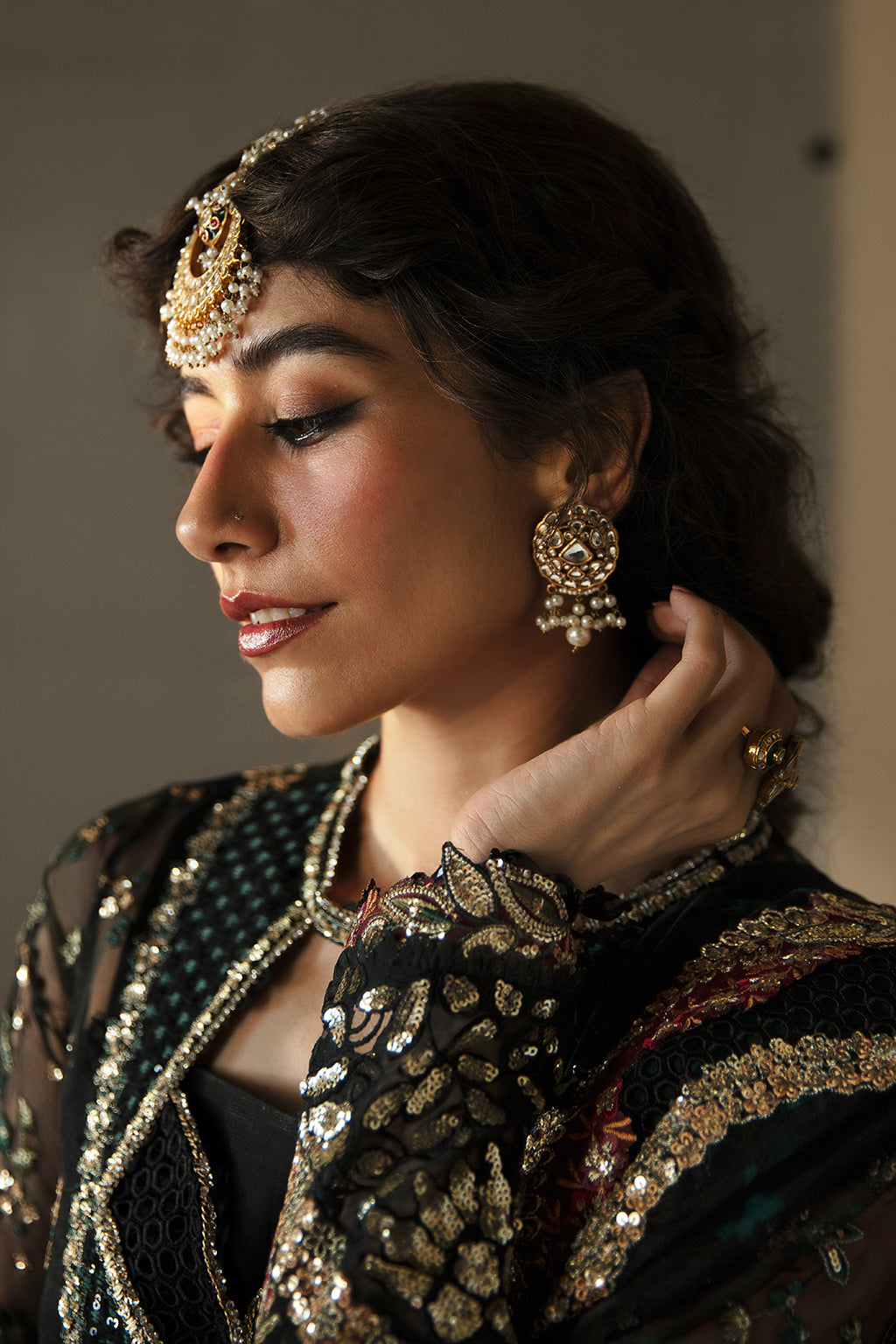 Afrozeh | Hayat Wedding Formals 24 | Meera L Black Organza