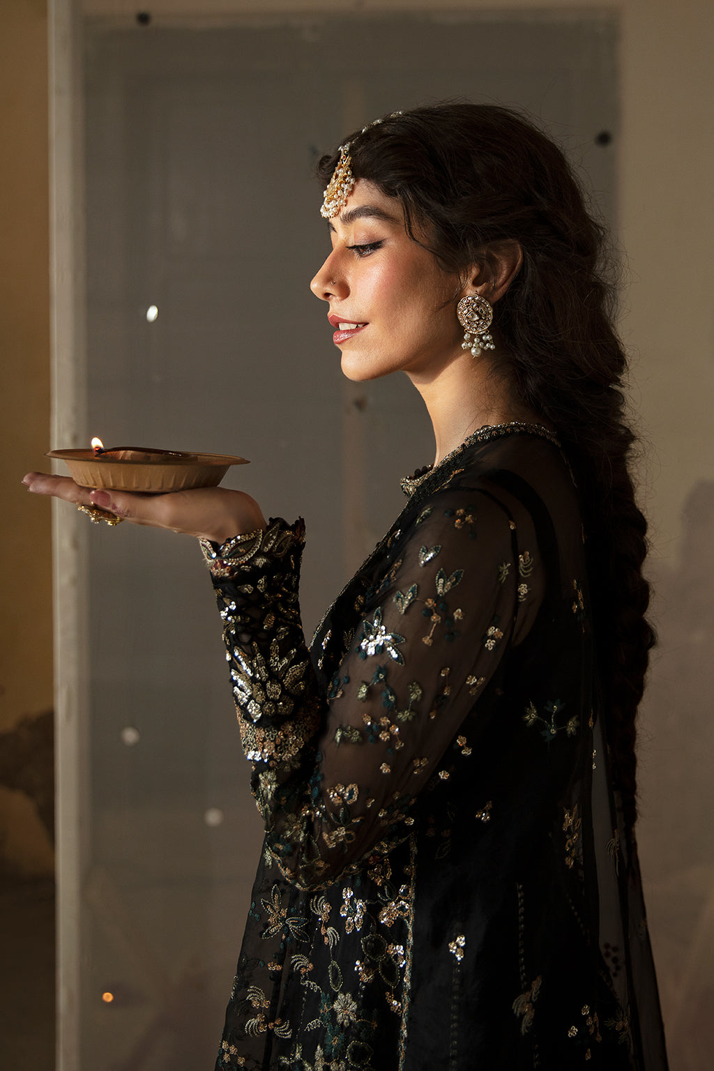 Afrozeh | Hayat Wedding Formals 24 | Meera XL Black Organza