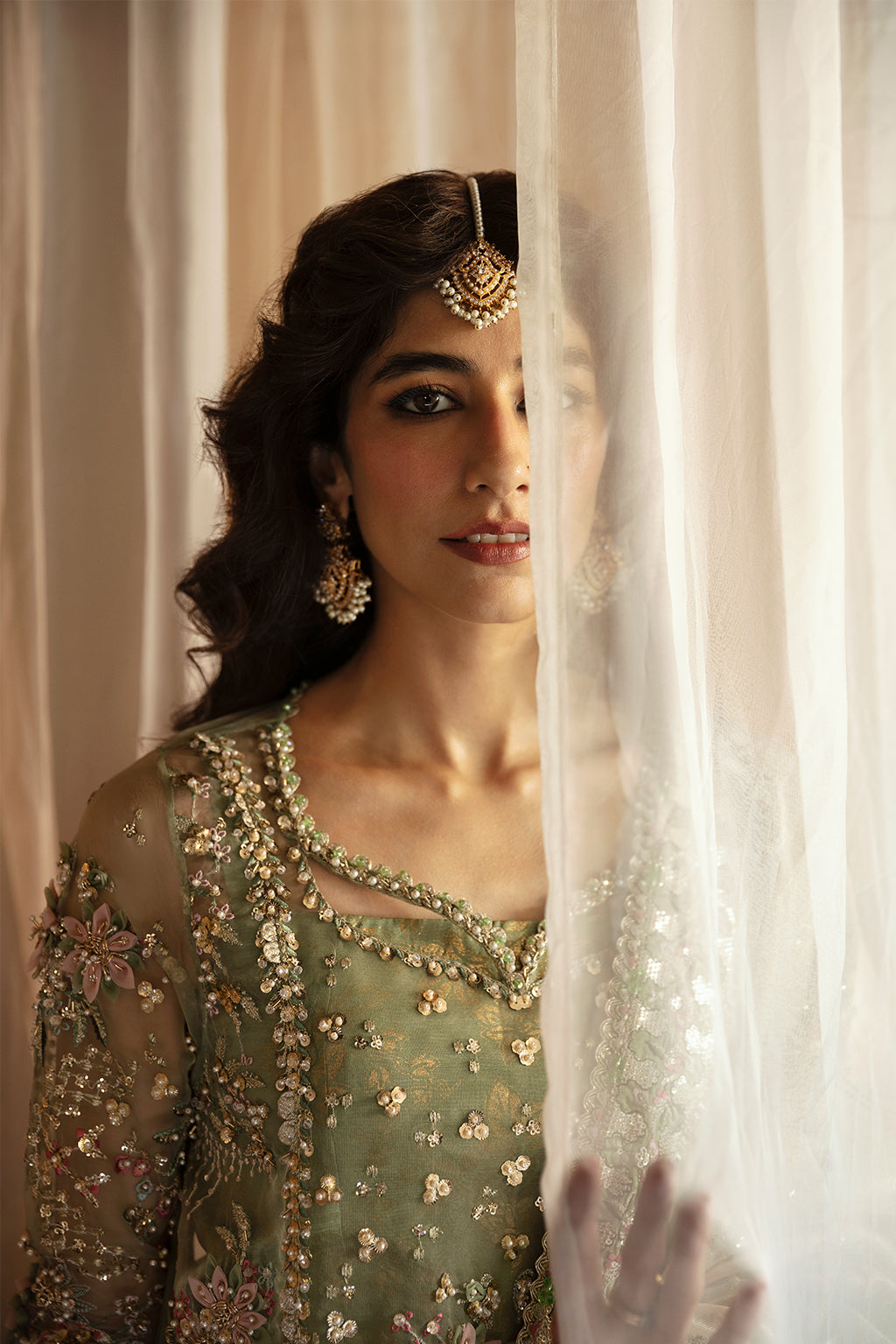 Afrozeh | Hayat Wedding Formals 24 | Shreya Custom Size Mint Green Organza