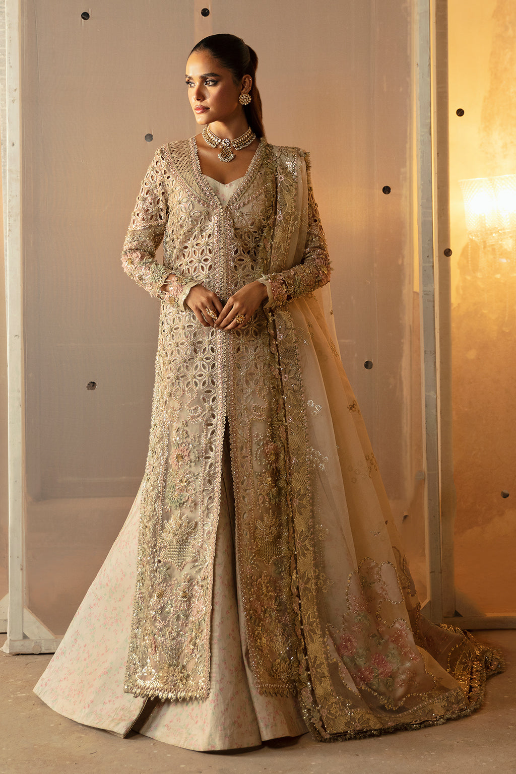 Afrozeh | Hayat Wedding Formals 24 | Aniqa XS Ivory Organza