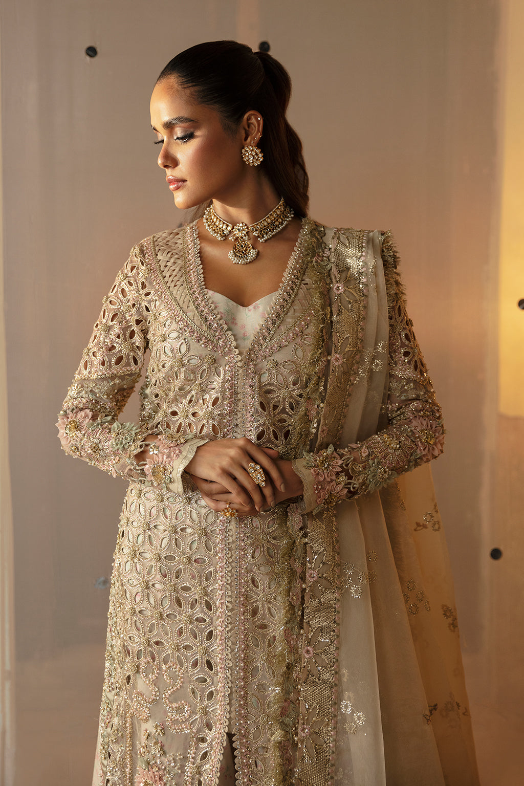 Afrozeh | Hayat Wedding Formals 24 | Aniqa M Ivory Organza