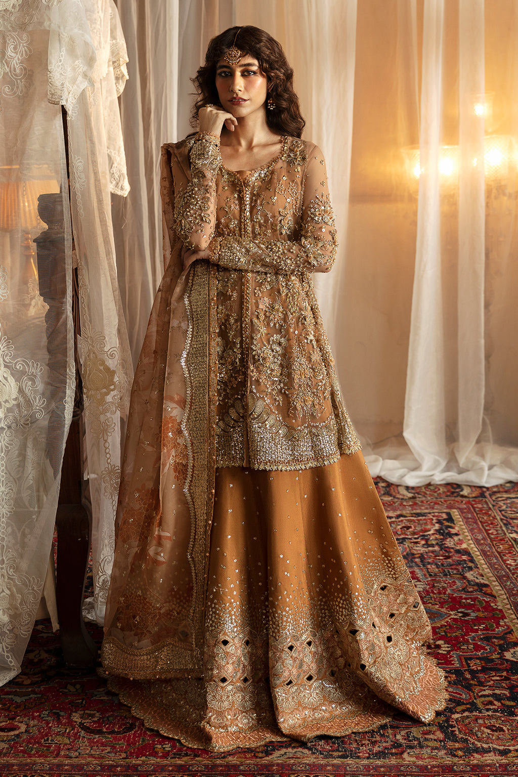 Afrozeh | Hayat Wedding Formals 24 | Nooray XS Golden Organza