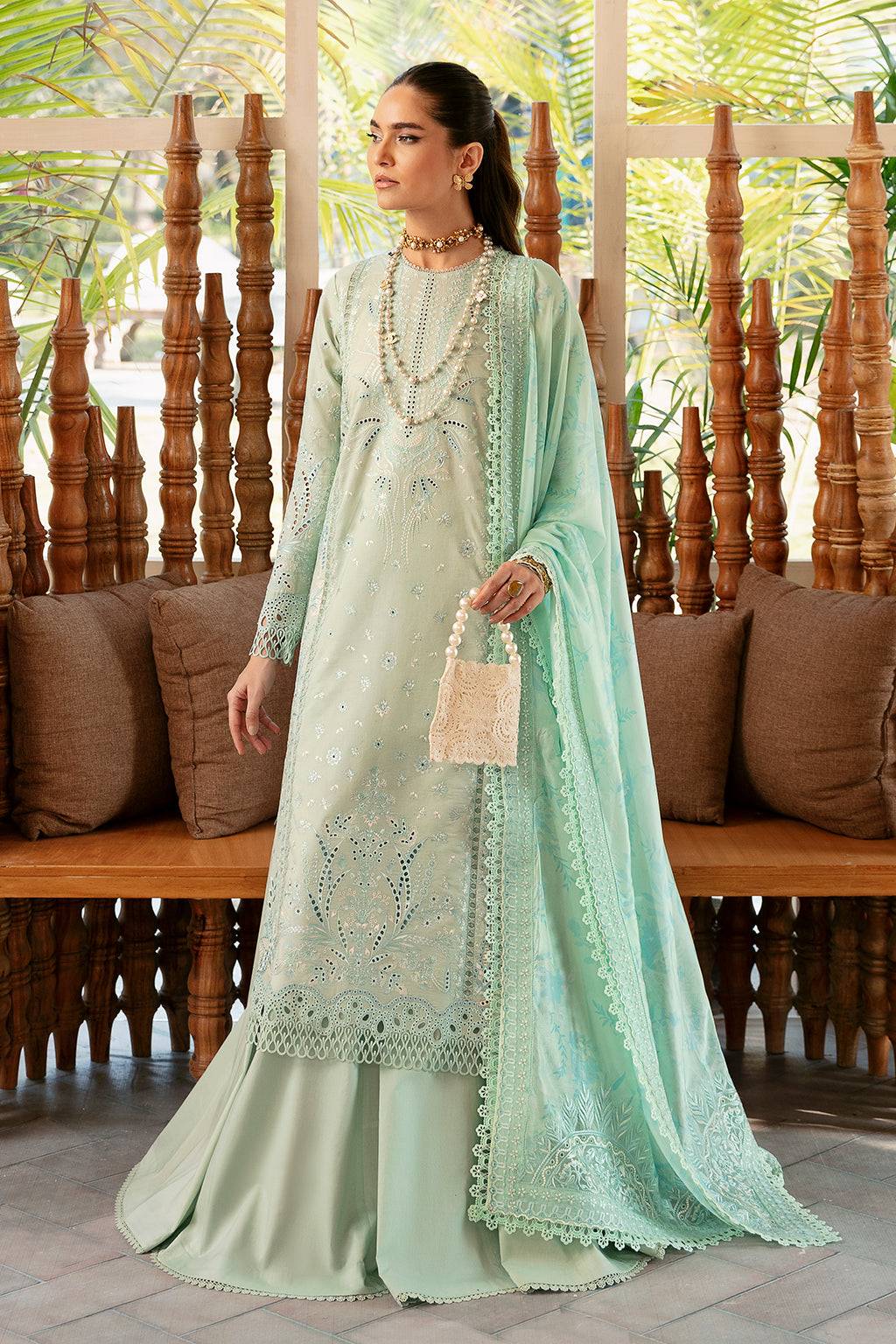 Afrozeh | Cascade Luxury Lawn 24 | Willow - Pakistani Designer Dress - by Afrozeh | Type: Luxury - 100% Original at Saira Sultan