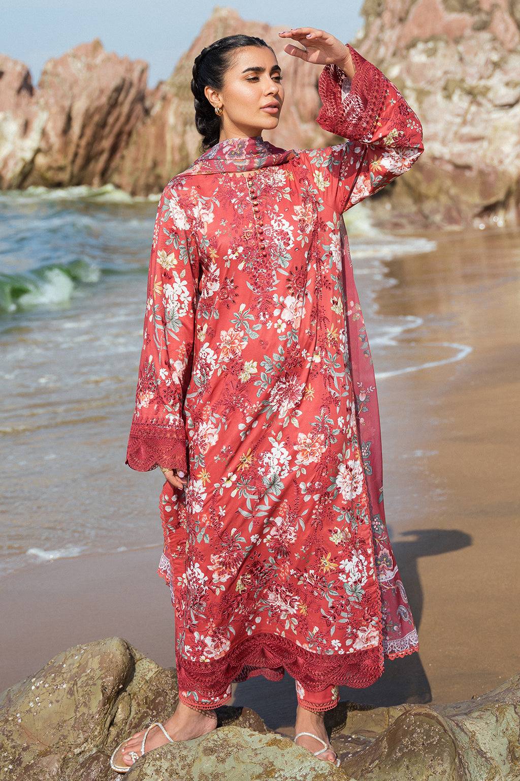 Afrozeh | Summer Together | Scarley - Pakistani Designer Dress - by Afrozeh | Type: Luxury - 100% Original at Saira Sultan