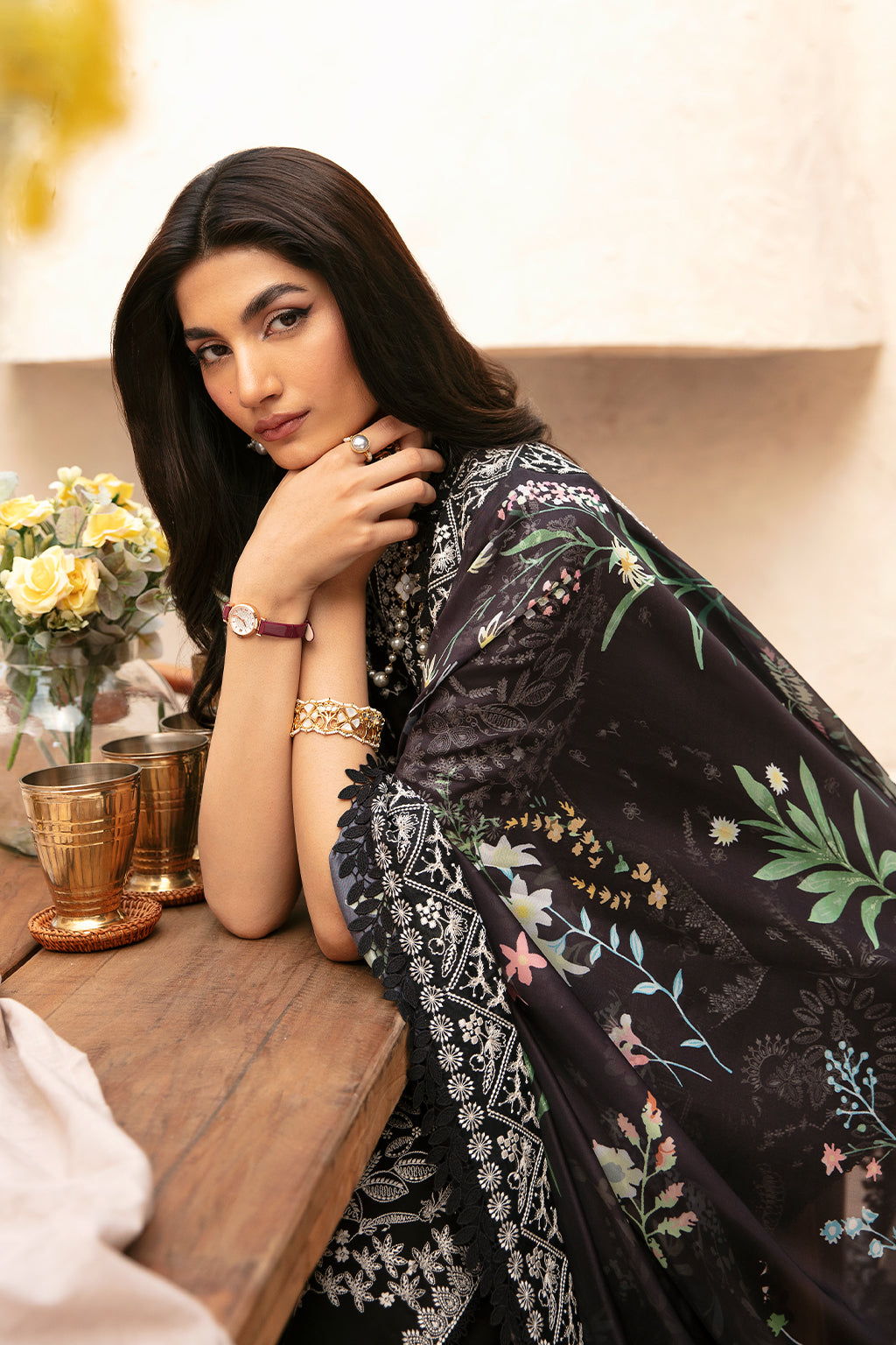Afrozeh | Cascade Luxury Lawn 24 | Mila - Pakistani Designer Dress - by Afrozeh | Type: Luxury - 100% Original at Saira Sultan