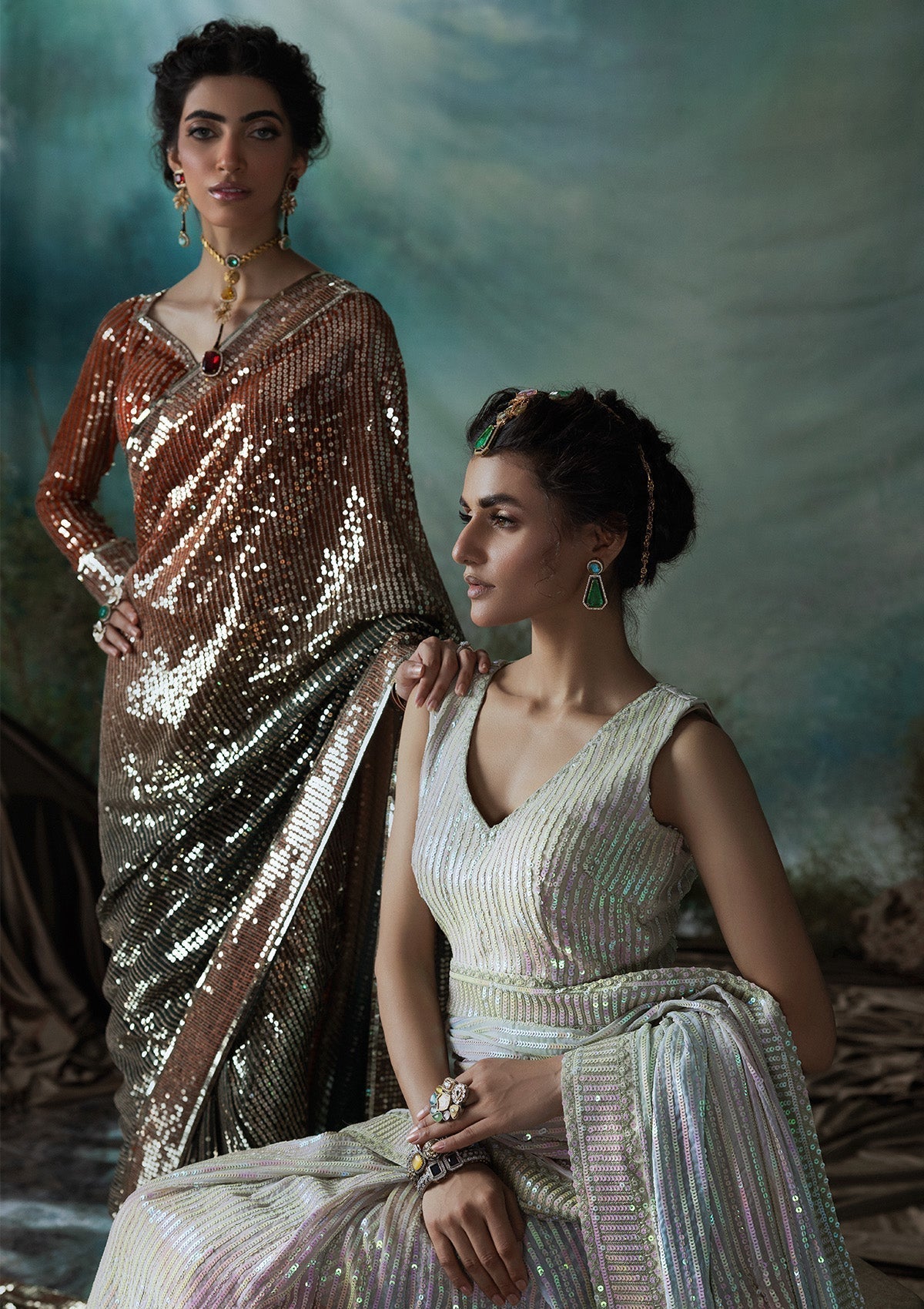 Aik Atelier | Sari Edit 2024 | SARI EDIT '24 VOL. 1 - LOOK 01 - Pakistani Designer Dress - by Aik Atelier | Type: Ladies Clothes - 100% Original at Saira Sultan