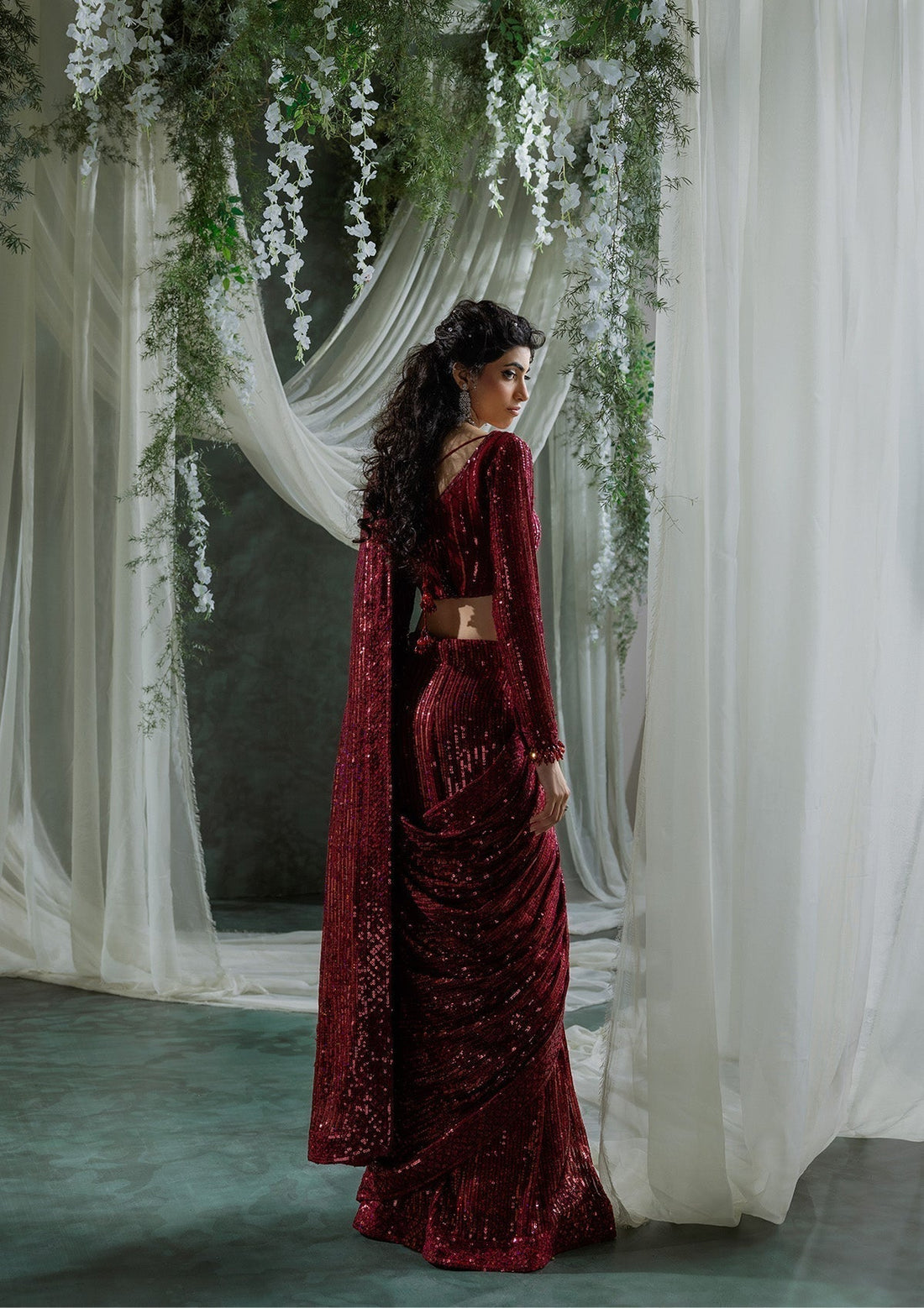 Aik Atelier | Sari Edit 2024 | SARI EDIT '24 VOL. 1 - LOOK 03 - Pakistani Designer Dress - by Aik Atelier | Type: Ladies Clothes - 100% Original at Saira Sultan