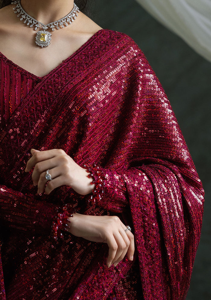 Aik Atelier | Sari Edit 2024 | SARI EDIT '24 VOL. 1 - LOOK 03 - Pakistani Designer Dress - by Aik Atelier | Type: Ladies Clothes - 100% Original at Saira Sultan