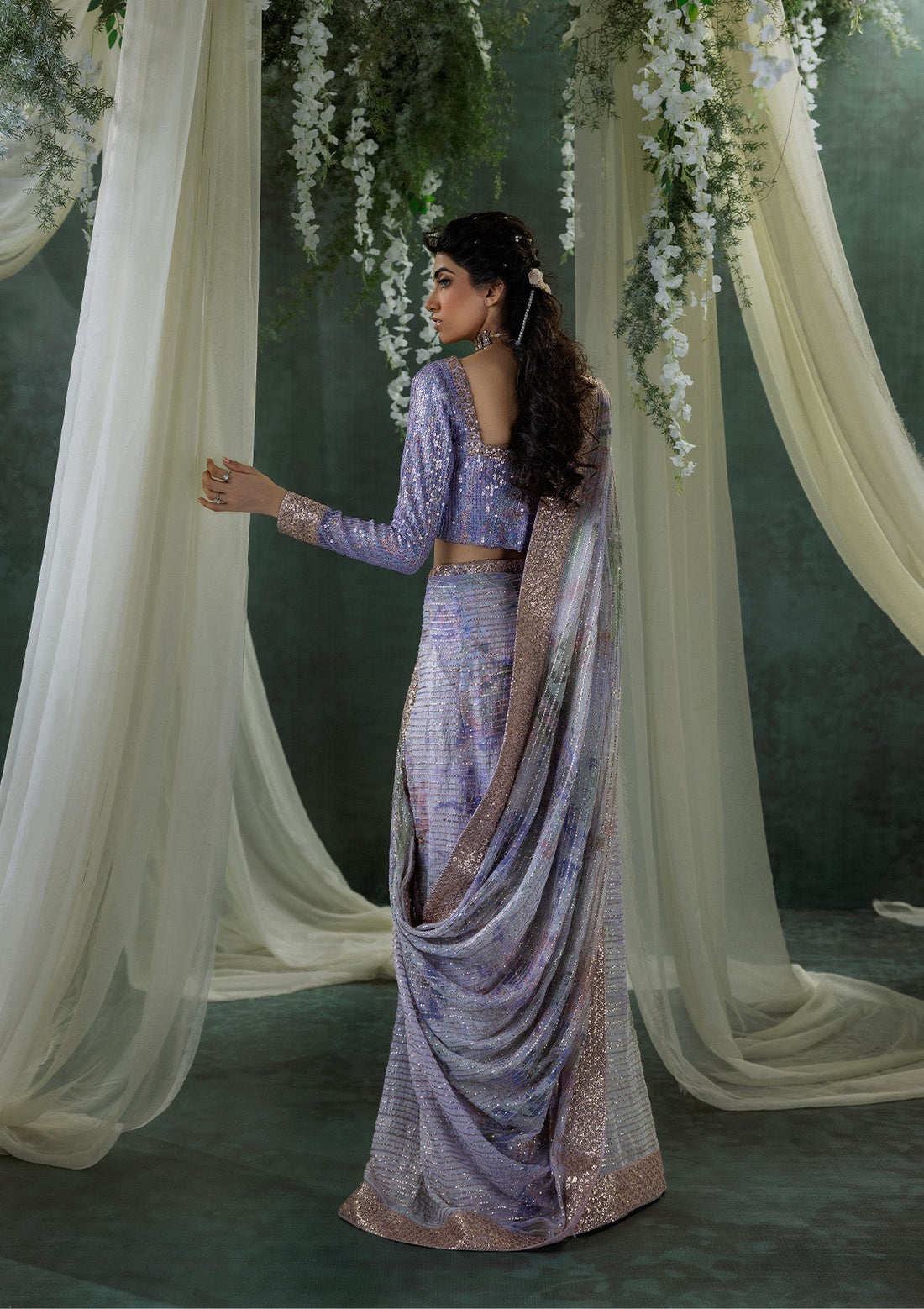 Aik Atelier | Sari Edit 2024 | SARI EDIT '24 VOL. 1 - LOOK 04 - Pakistani Designer Dress - by Aik Atelier | Type: Ladies Clothes - 100% Original at Saira Sultan