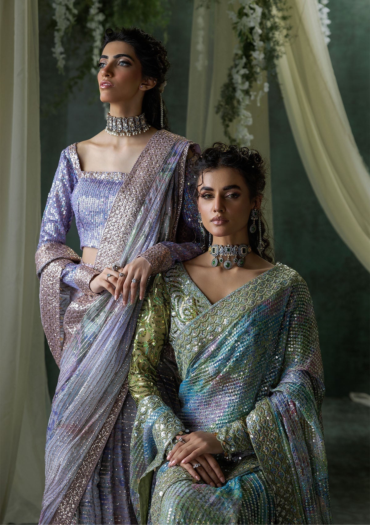 Aik Atelier | Sari Edit 2024 | SARI EDIT '24 VOL. 1 - LOOK 04 - Pakistani Designer Dress - by Aik Atelier | Type: Ladies Clothes - 100% Original at Saira Sultan