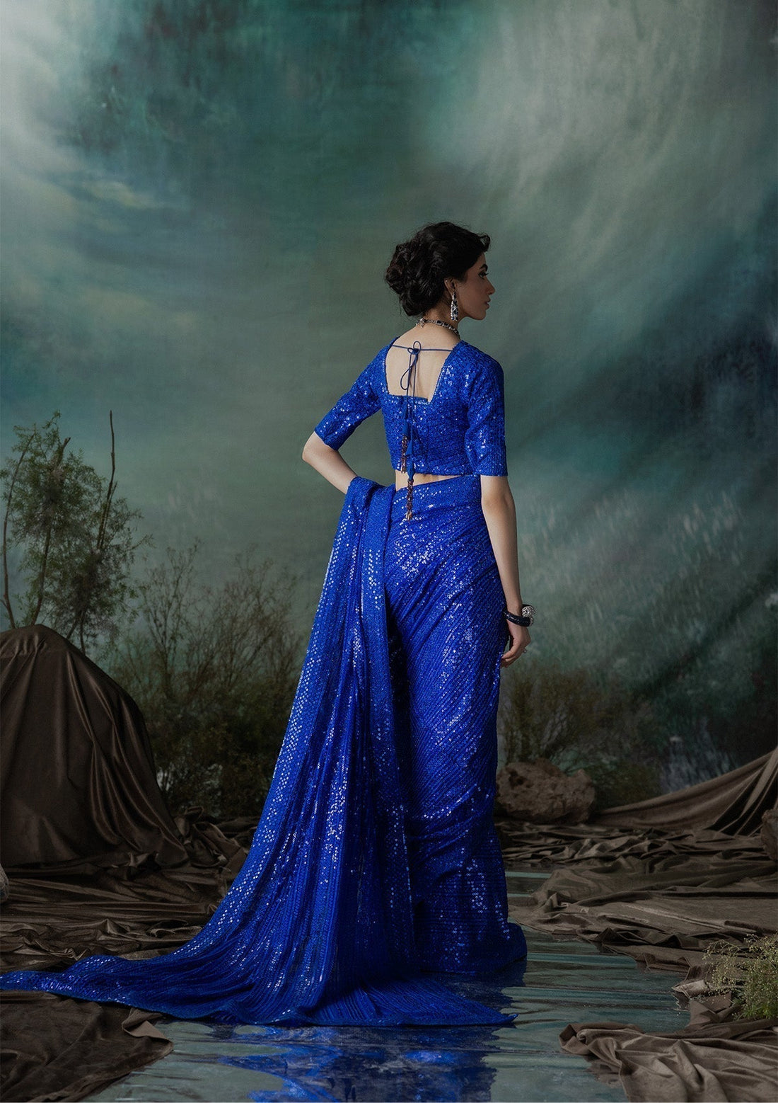 Aik Atelier | Sari Edit 2024 | SARI EDIT '24 VOL. 1 - LOOK 05 - Pakistani Designer Dress - by Aik Atelier | Type: Ladies Clothes - 100% Original at Saira Sultan