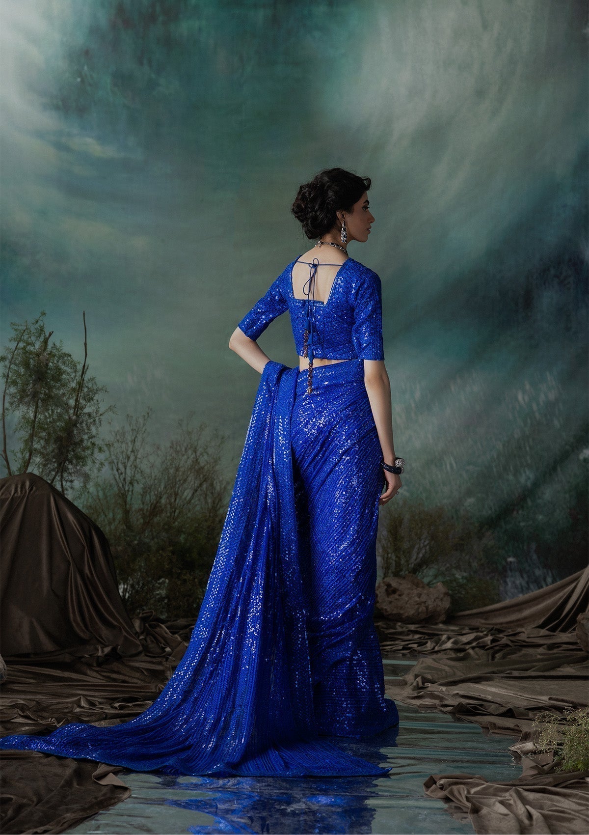 Aik Atelier | Sari Edit 2024 | SARI EDIT '24 VOL. 1 - LOOK 05 - Pakistani Designer Dress - by Aik Atelier | Type: Ladies Clothes - 100% Original at Saira Sultan