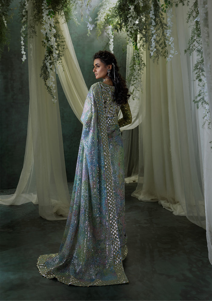 Aik Atelier | Sari Edit 2024 | SARI EDIT '24 VOL. 1 - LOOK 06 - Pakistani Designer Dress - by Aik Atelier | Type: Ladies Clothes - 100% Original at Saira Sultan