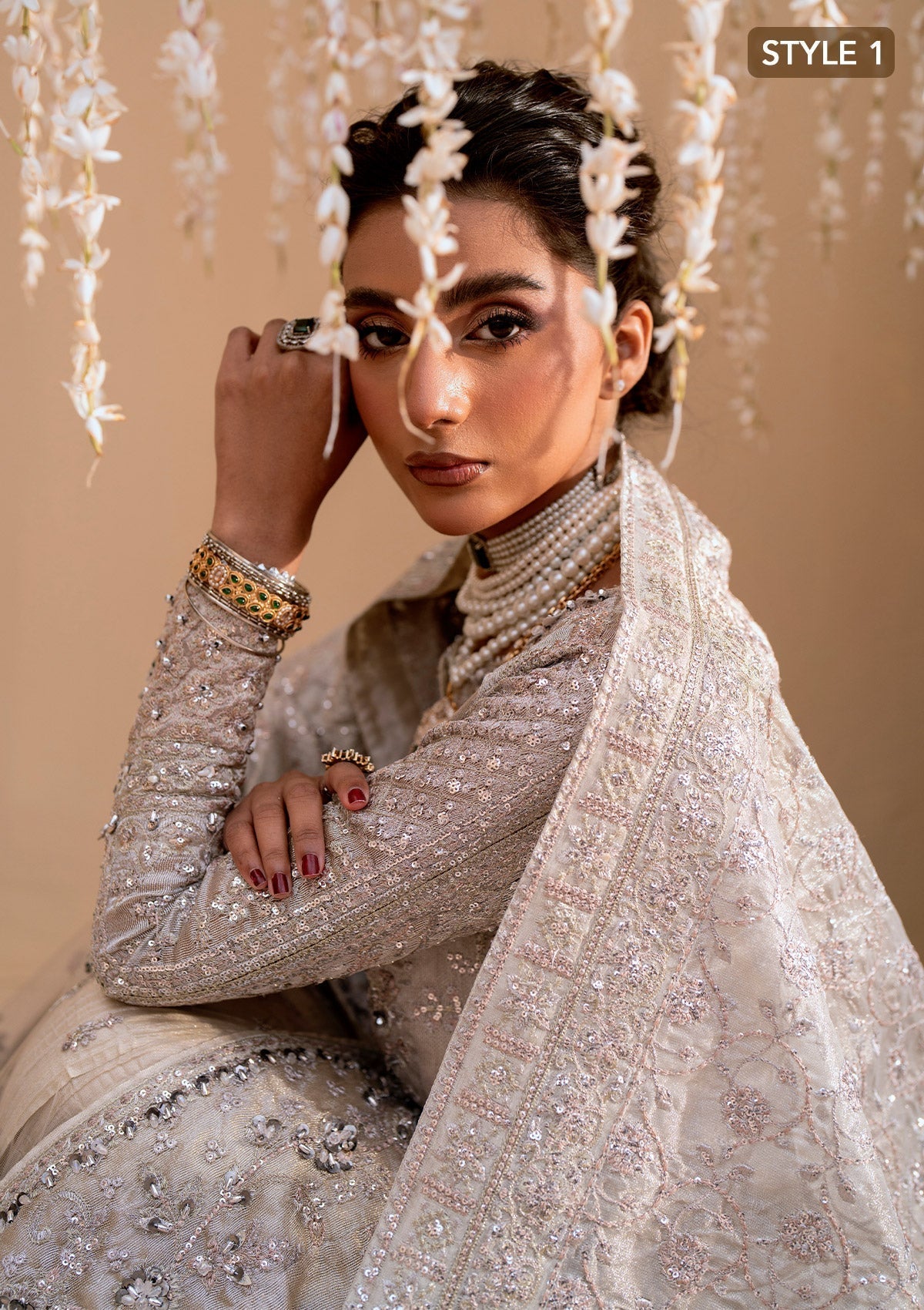 Aik Atelier | Wedding Festive 25 | LOOK 09 M Kundan Zari SIDE SLIT OPEN SHIRT WITH CRUSHED FROCK