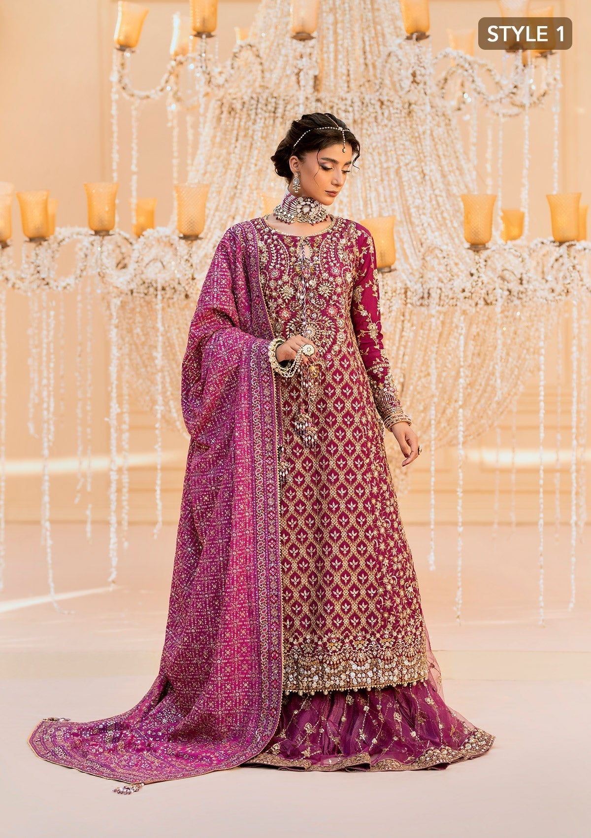 Aik Atelier | Wedding Festive 25 | LOOK 10 Custom Size Pinkish Purple Kataan Silk
