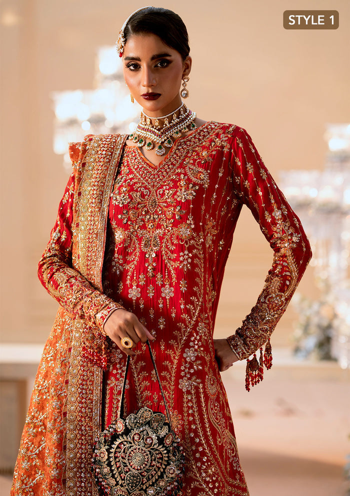 Aik Atelier | Wedding Festive 25 | LOOK 01 M Medium Silk LONG SHIRT WITH FARSHI GHARARA