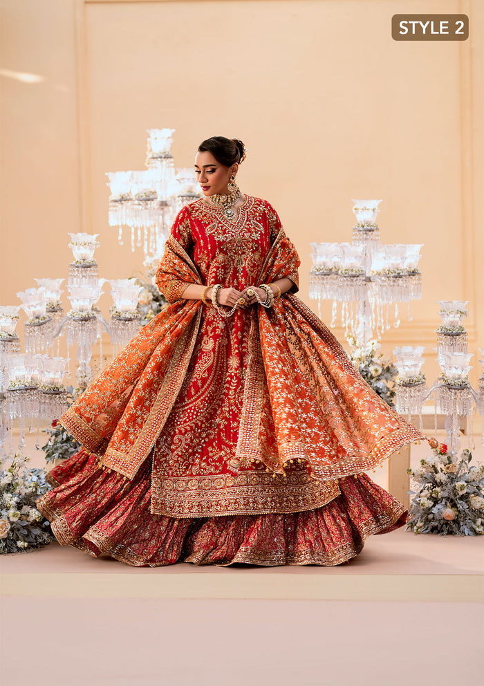 Aik Atelier | Wedding Festive 25 | LOOK 01 L Medium Silk LONG SHIRT WITH FARSHI GHARARA
