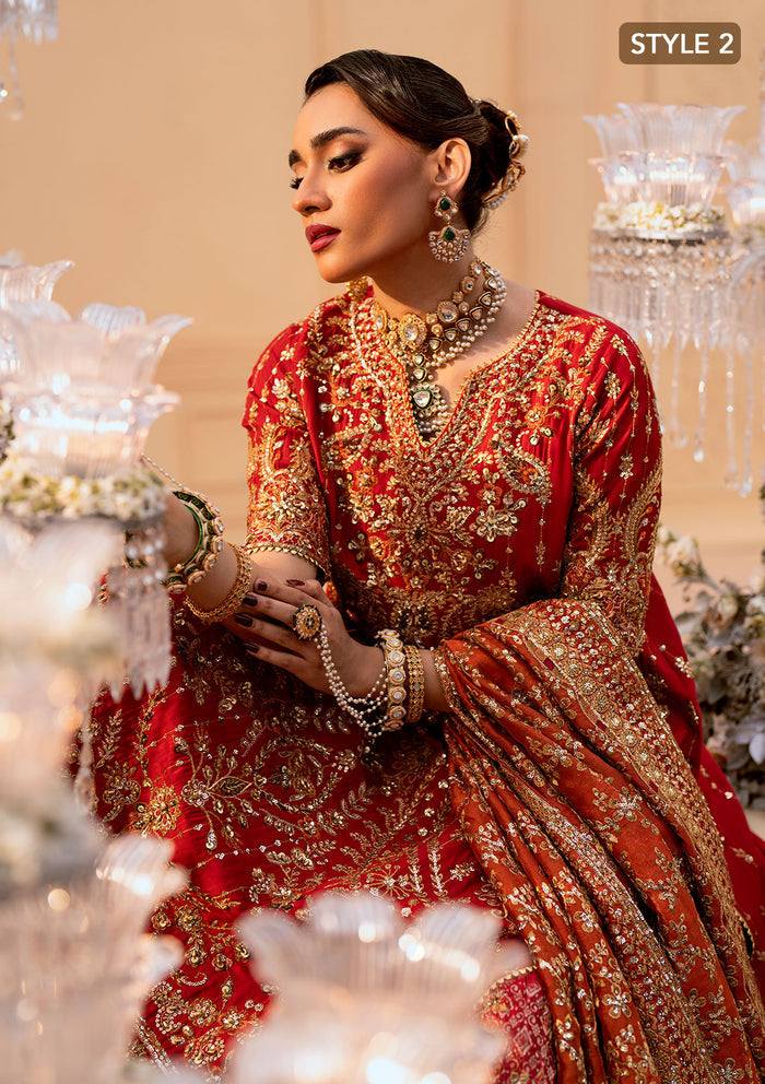 Aik Atelier | Wedding Festive 25 | LOOK 01 L Medium Silk LONG SHIRT WITH CRUSHED GHARARA
